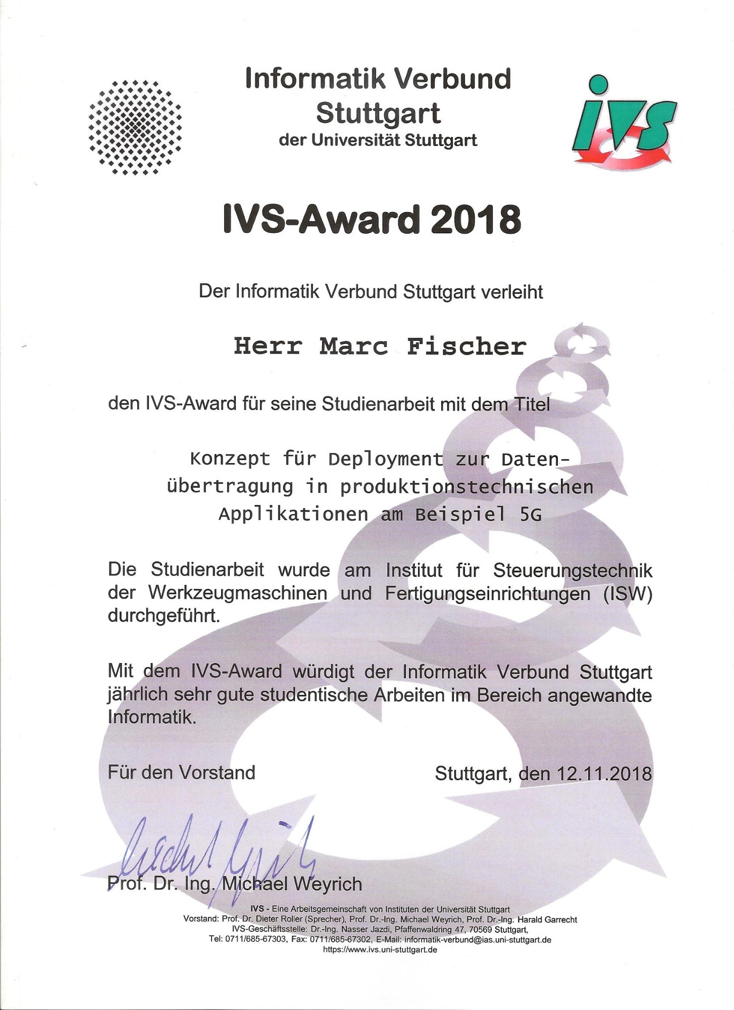 IVS-Award 2018
